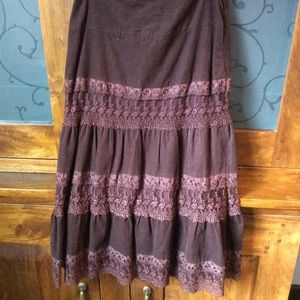 Boho Skirt - Cord & Lace